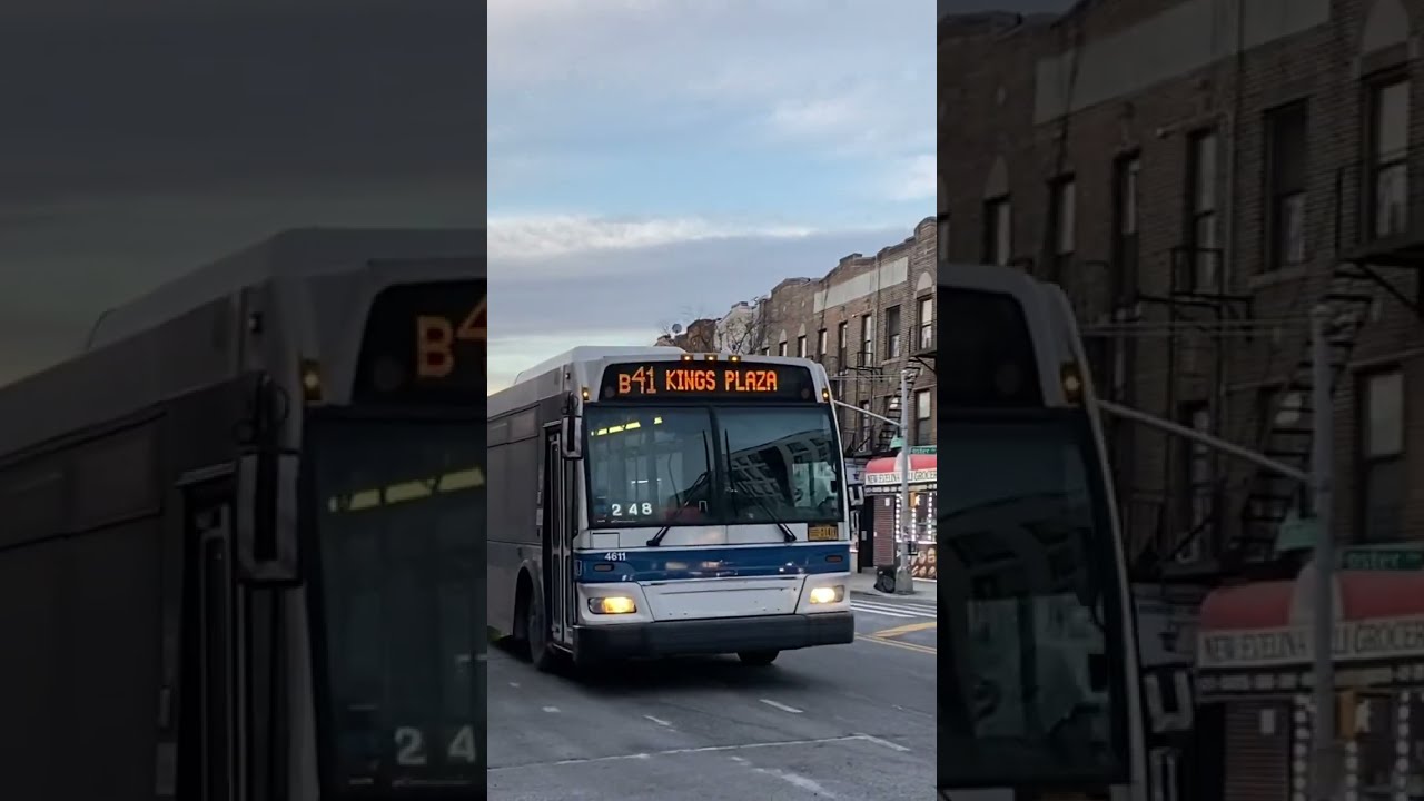 2009 Orion VII NG 4611 B41 Limited Arriving At Flatbush Avenue Foster