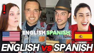 American vs Spanish React to English vs Spanish Tiktok!!