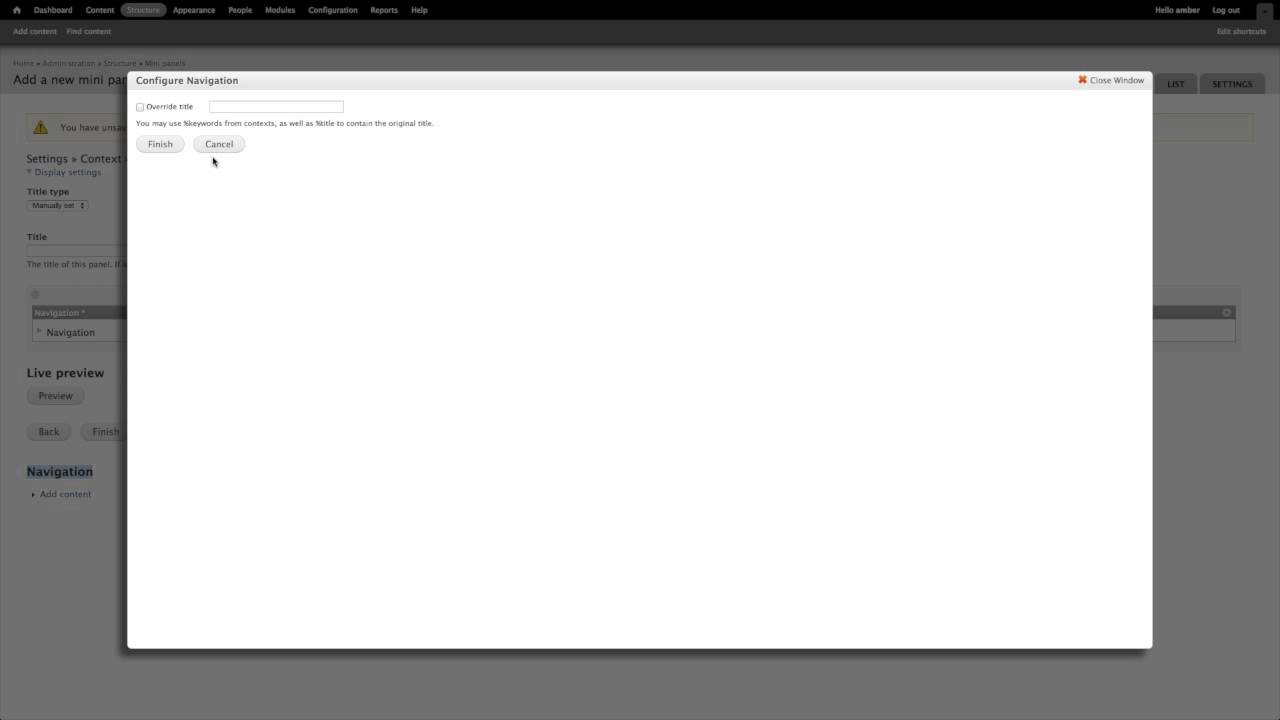 Placing Panels in Blocks with Mini-Panels
