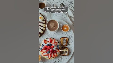 Inteligencia artificial Ai re-crea postres de menú especial restaurantes y neg gastronómicos