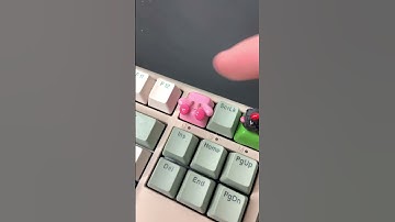 Polymer clay Kirby keycap!