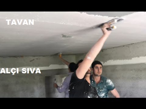 Video: Tavanda alçı sıva