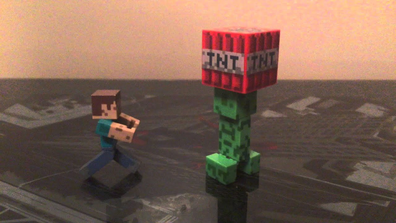 A BATTLE FOR TNT (Minecraft stop motion animation) - YouTube