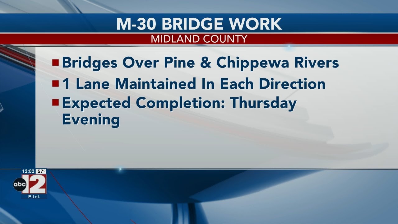 MDOT fixing bridges on M-30 in Midland County - YouTube