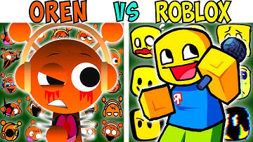 ALL OREN VS ROBLOX TEST | FNF Character Test | Gameplay VS Playground