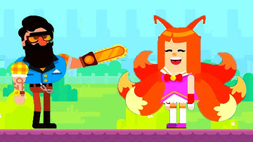 Bowmasters - NEW CHARACTER - Kitsune & Gambler & Philips & Mad Mike Gameplay Walkthrough (149)