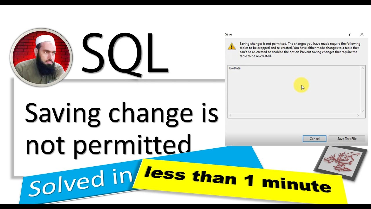 alter table คือ  New  alter table add column SQL | saving changes is not permitted sql | Solved 100%