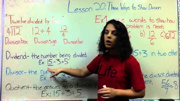 Lesson 20: Three Ways to Show Division