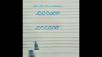 How to write basic strokes of cursive /#shorts