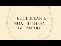 EUCLIDEAN & NON-EUCLIDEAN GEOMETRY lecture 3