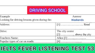 Ieltsfever listening test 53 | Driving school listening | Weekends listening