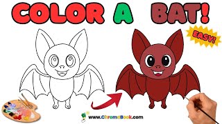 Bat Drawing, Painting, Coloring for Kids, Toddlers and Adults – Fun and Relaxing