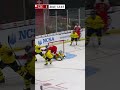 Sweden's goaltender comes up with a big save
