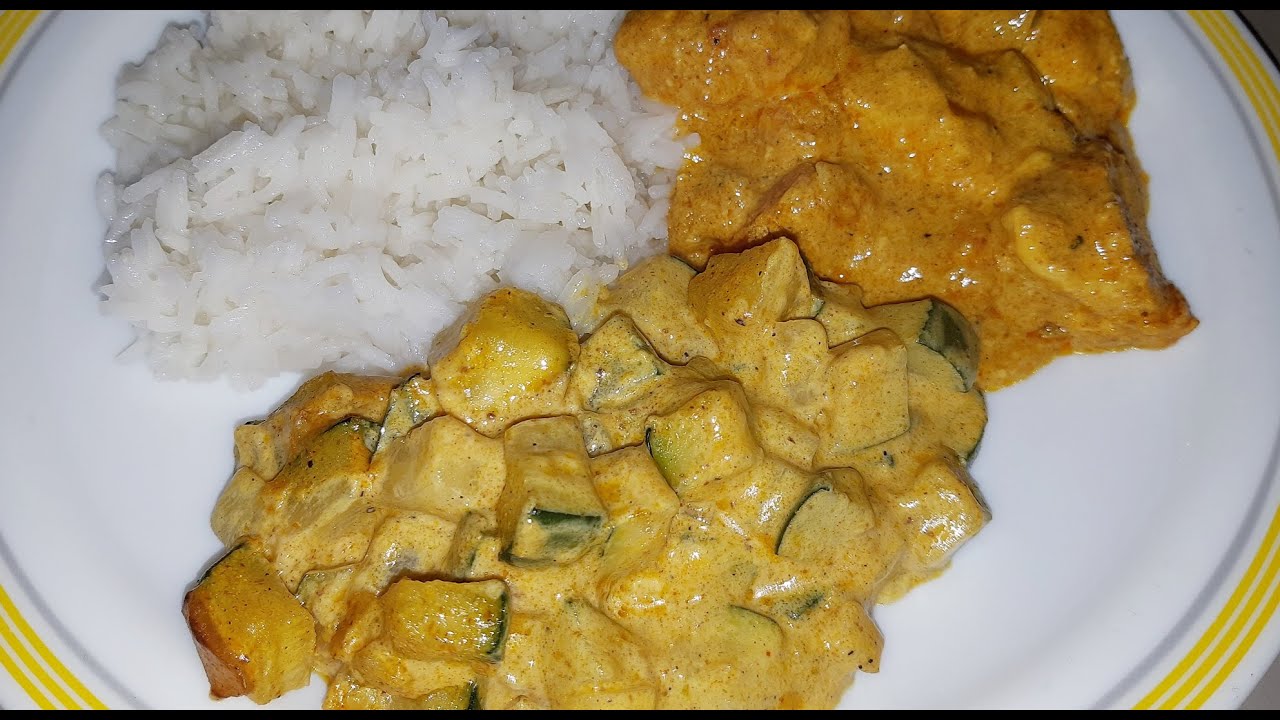 Pâtes aux rubans de courgettes et poulet au curry, Recette