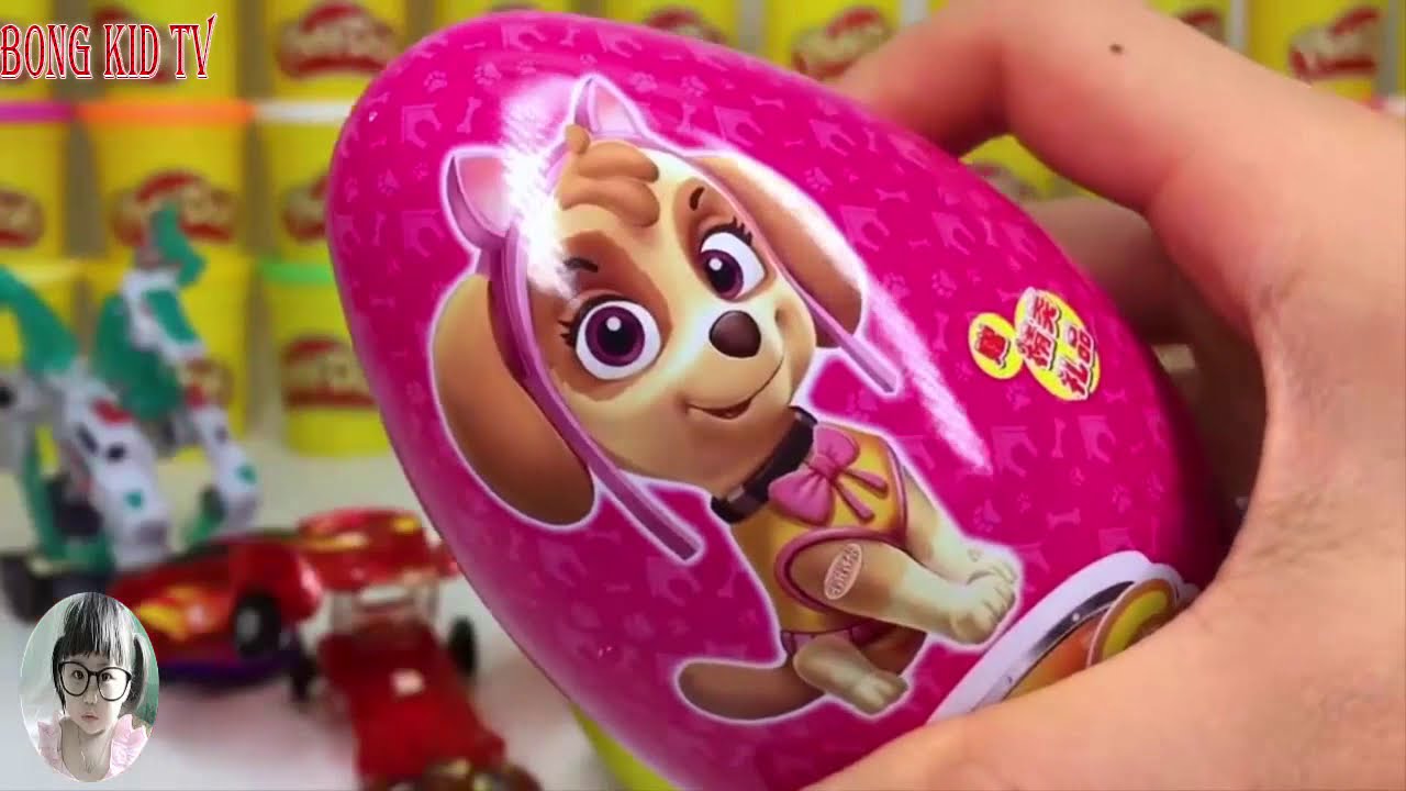 Surprise Toy Ep 48 Painted clay playful egg collection colorful Pelopard surprise egg with BongKidTV