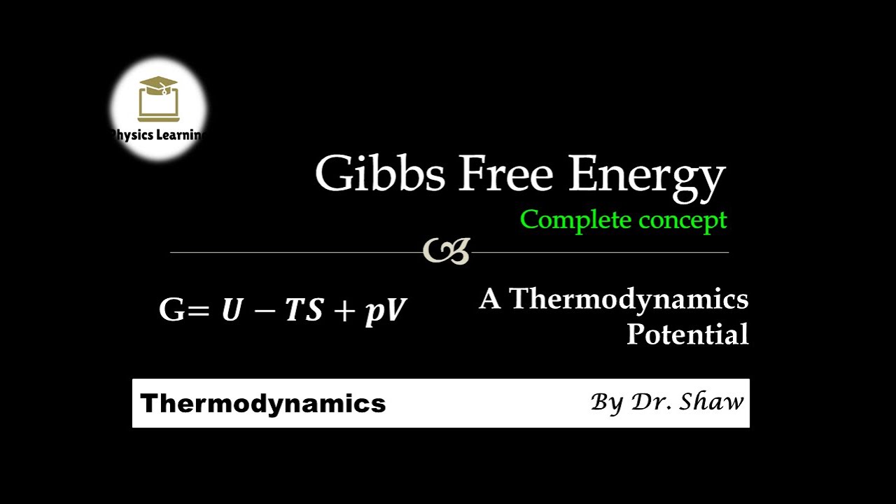 Gibbs Free Energy | Thermodynamics Potentials | Part 2 - YouTube