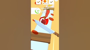 Perfect Slice Game Play Short Video | level 57 | #perfect #perfectslicegame #mergegrabber #shortfeed