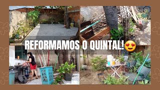 REFORMA DO QUINTAL, 🥵 Deu muito trabalho! #vlog #reforma #quintaldecasa