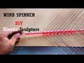 Make a DIY Wind Spinner Kinetic Wire Sculpture Swinging squares