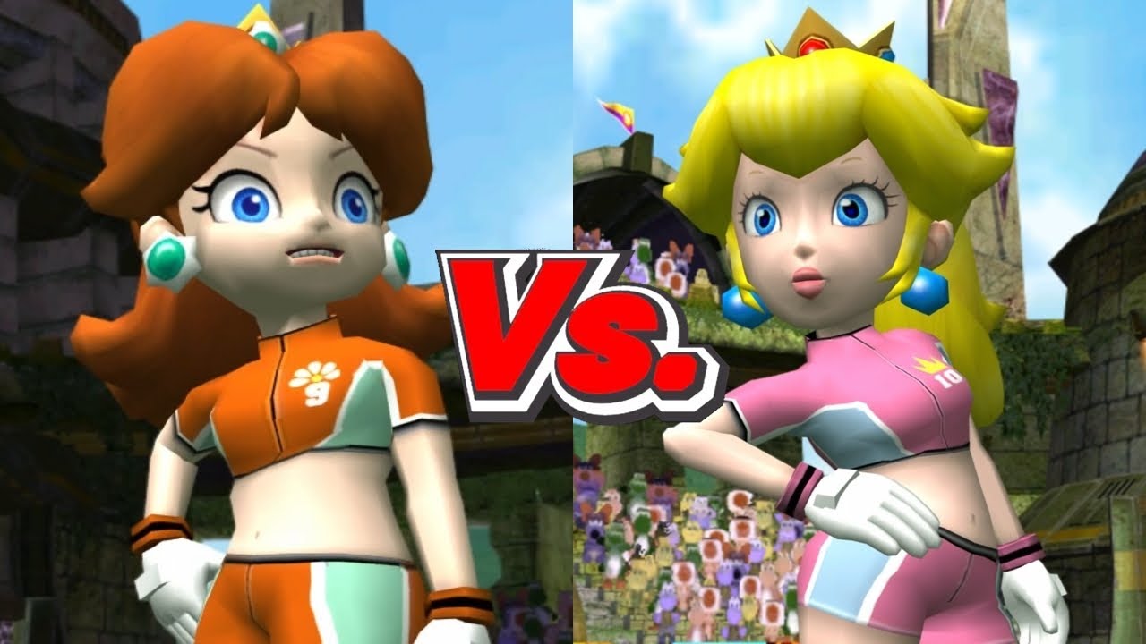 Super Mario Strikers - Daisy/Koopa Troopa Vs. Peach/Toad