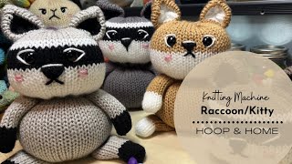 Knitting Machine Raccoon Kitty Pattern