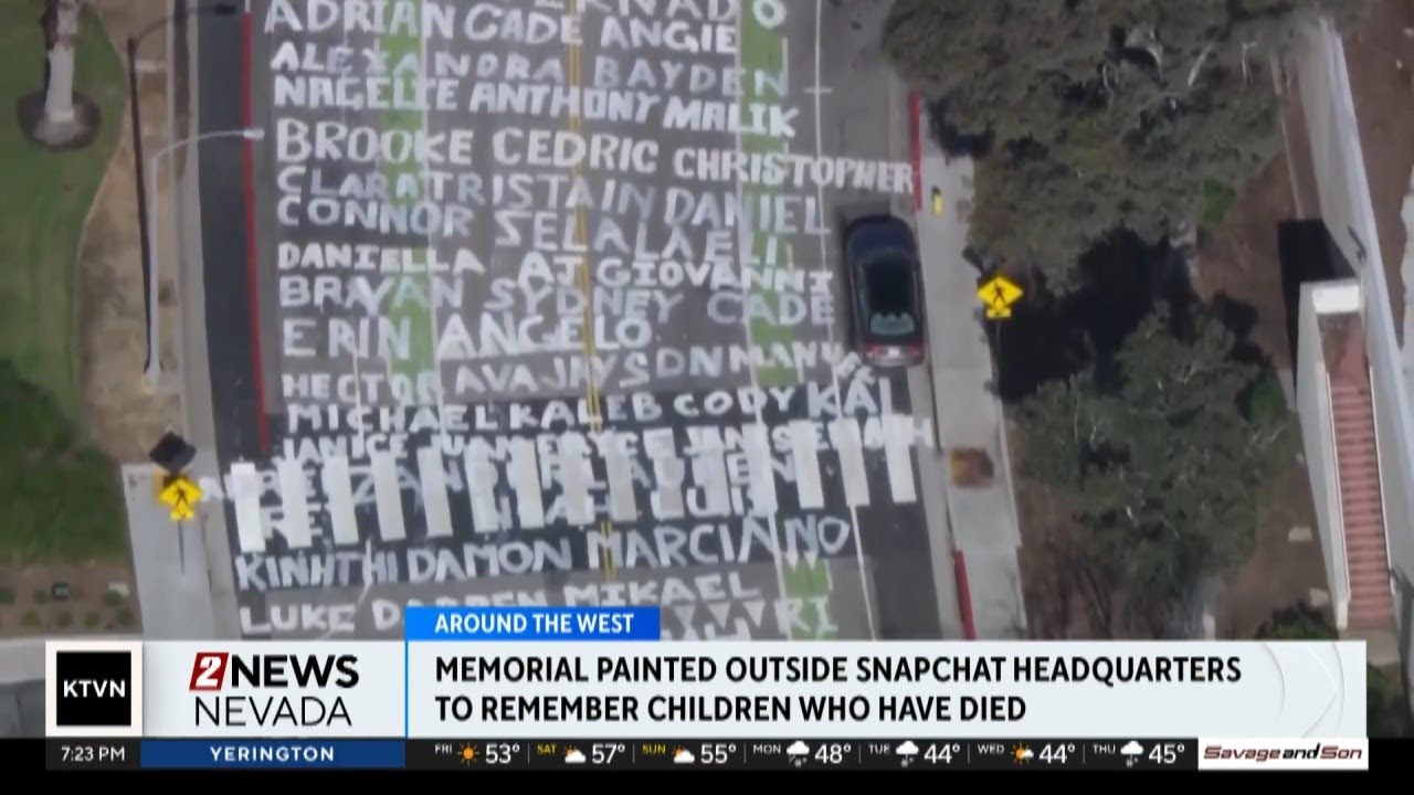 Memorial outside Snapchat headquarters