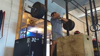 195x5 eccentric only squats