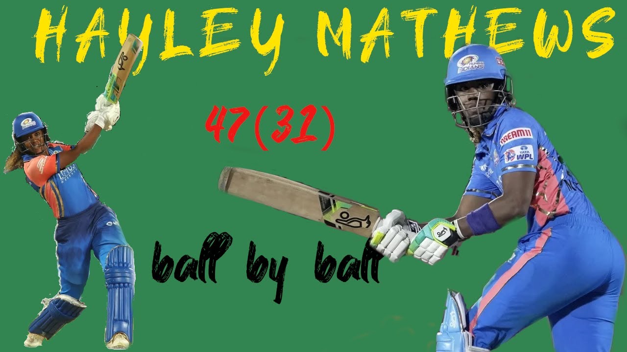 Hayley Matthews 47(31) Exhibition match WPL 2023, MIvsGG 