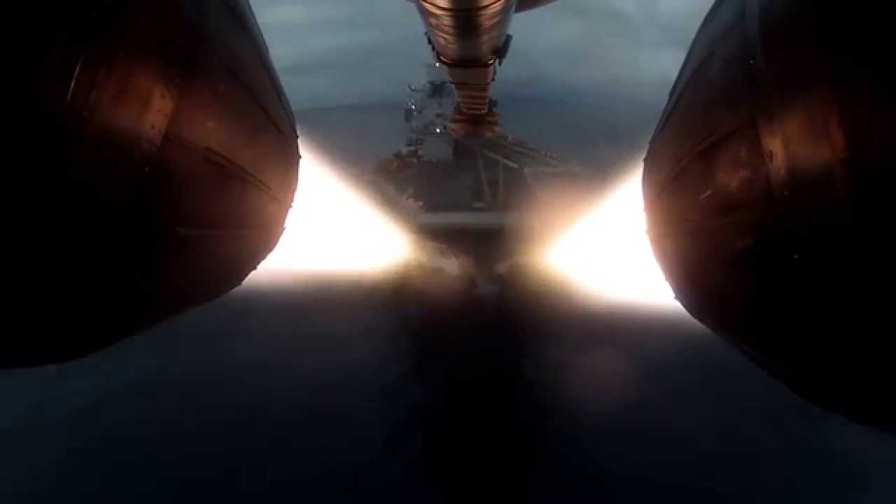 Amazing MiG-29K takeoff from aircraft carrier | Взлет МиГ-29К в сумерки