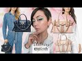 Unboxing Michael Kors Small Colorblock Belted Satchel Bag & MK Extra Small Carmen Quilted Bag Navy