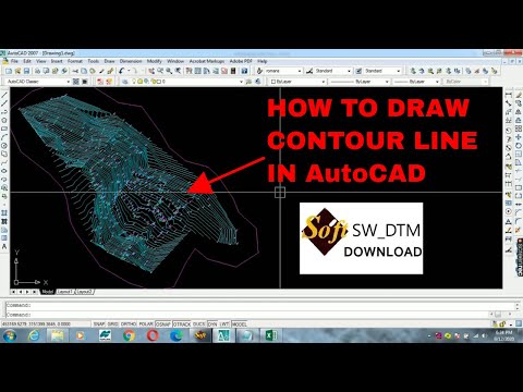 How to draw contour line in AutoCAD||SW DTM||Contour