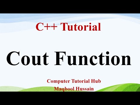 lecture no 10 Cout in C++ - YouTube