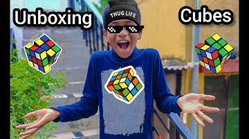 My first unboxing video of 4×4 and 5×5 cube #ak cuber#viralvideo #cuber