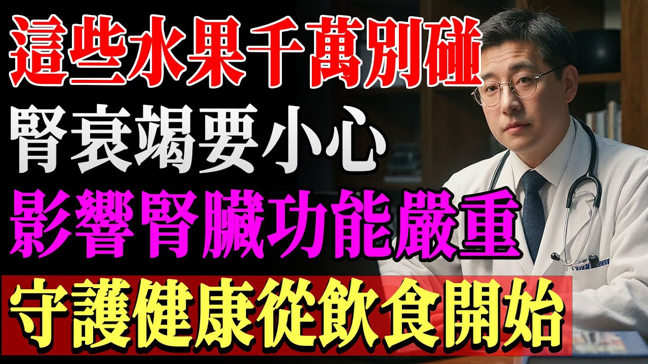 如何有效保護腎臟？內科專家分享必備4個習慣，預防腎功能衰退！