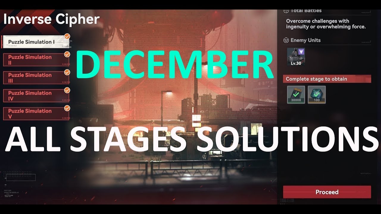 Inverse Cipher DECEMBER - ALL puzzle stages solutions - Girls Frontline ...