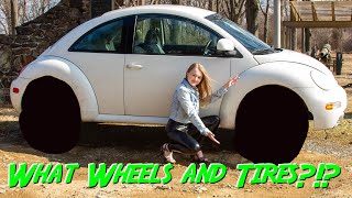 How to Select Tires with Madi in Black leather leggings and high heels