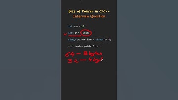 What is Size of Pointer in C/C++? | Interview Question | C++ FAQ