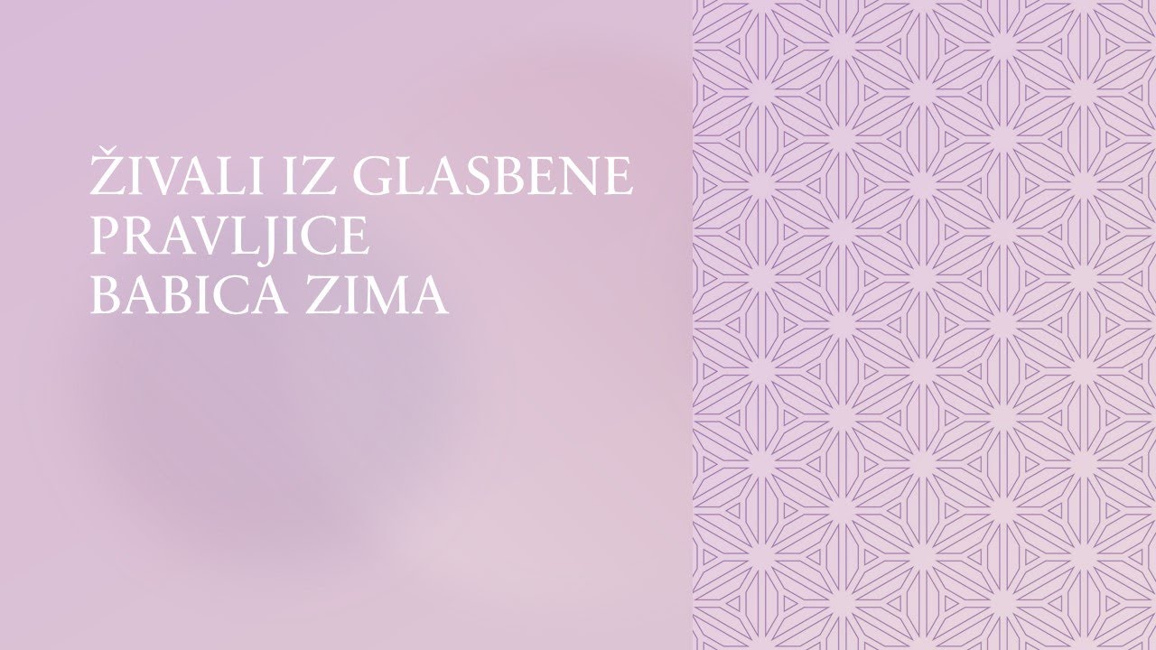 ŽIVALI IZ GLASBENE PRAVLJICE BABICA ZIMA