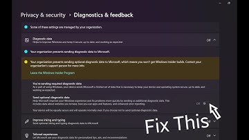 How To fix cannot turn on send optional diagnostic data
