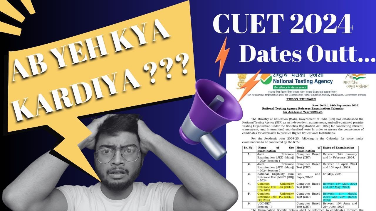 CUET 2024 Exam Calendar Released: Important Dates to Remember|CUET UG ...