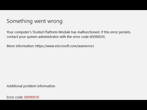 [FIX] Outlook Trusted Platform Module Malfunction Error Code 80090030 on Windows 10