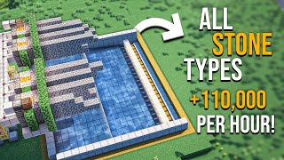 Minecraft Cobblestone & Stone Farm 1.20.2 - ALL TYPES - BEST DESIGN