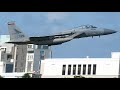 F15c eagle lowpasses at san juan airport