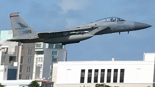 F15C Eagle LowPasses at San Juan Airport!