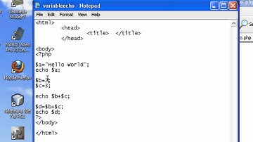 PHP Variable and Operations Tutorial