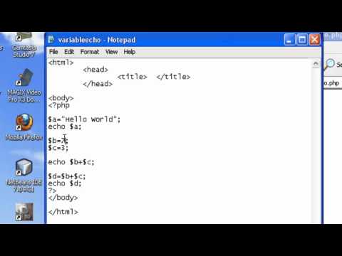 PHP Variable and Operations Tutorial