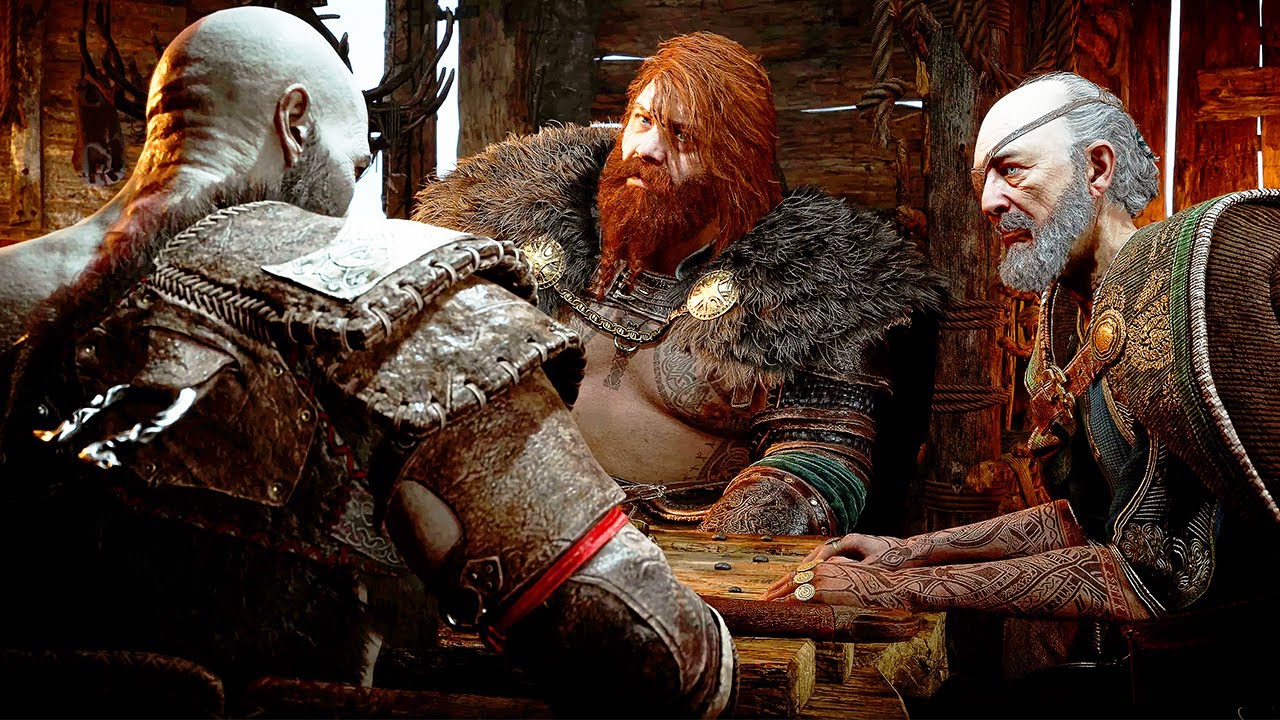 GOD OF WAR RAGNAROK - Kratos meets Thor & Odin for the first time (4K) 