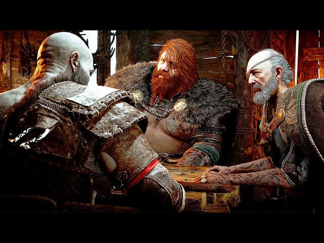 God of War 5 Ragnarok - Atreus meets Odin & Heimdall in Asgard (God of War  2022) PS5 