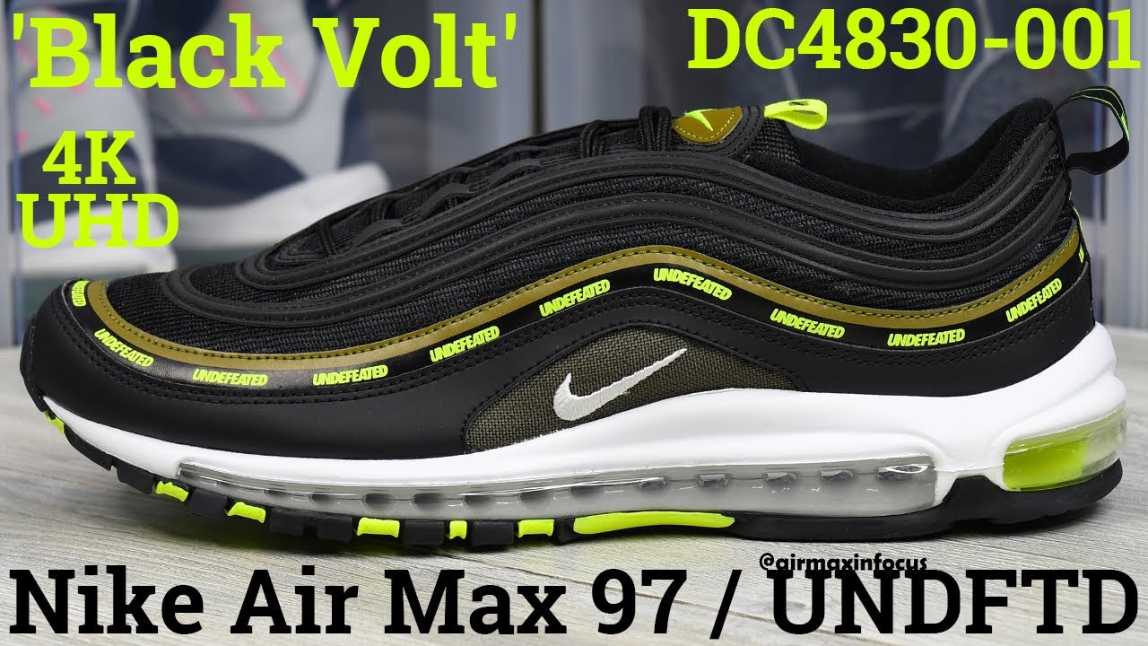 undefeated air max 97 black volt