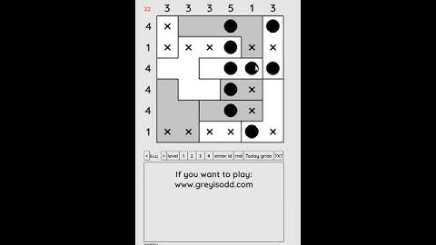 Grey is Odd - Today grids. Solution level 3 6X6 dated 05-17-2024 #logicpuzzles #logicgames  #games